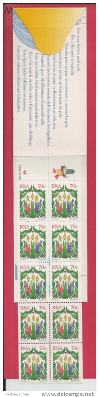 SOUTH AFRICA, 1996, MNH, Booklet 20, Christmas , Sa977, F 3776 - Postzegelboekjes