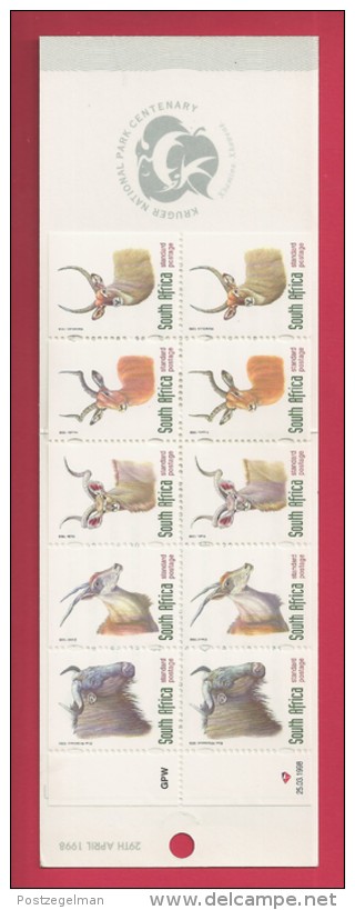 SOUTH AFRICA, 1998, MNH, Booklet 35, Big 5 , Sa1094, F 3777 - Cuadernillos