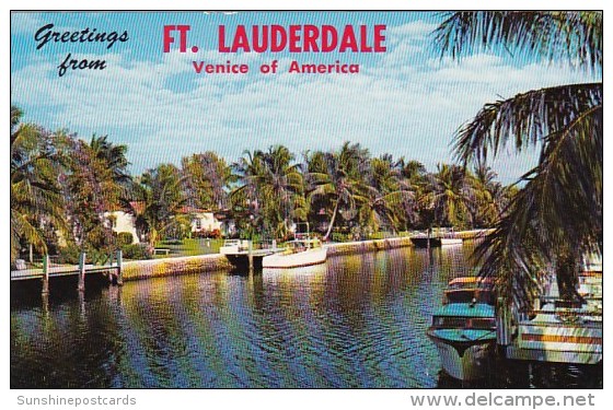 Greetings From Fort Lauderdale Venice Of America 1904 - Fort Lauderdale