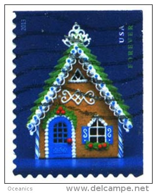 Etats-Unis / United States (Scott No.4818 - Maison Pain D'épice / 2013 / Gingerbread House) (o) P2 - Used Stamps