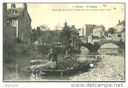 MENDE, Sauvetage De Bois Mort Sur Le Lot, Carte N.8 - Mende