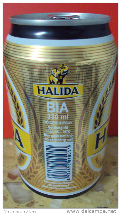 Vietnam Viet Nam Halida Empty 330ml Beer Can - New Design In 2014 - Cannettes