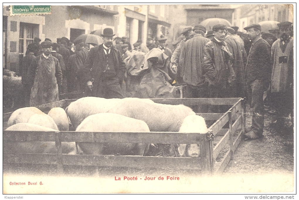 53 - Mayenne, La Pooté, Jour De Foire - Carte RARE - Autres & Non Classés