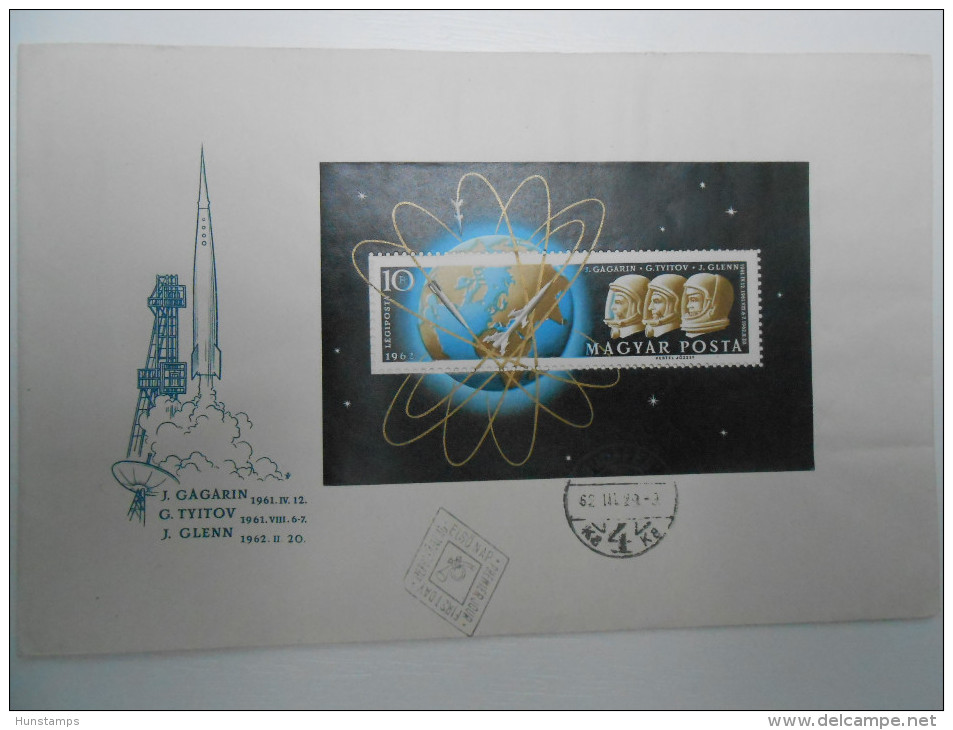 HUNGARY FDC - SALE !!! 1962. Space - Glenn Sheet On FDC (Michel: 22 EUR !!!) - FDC