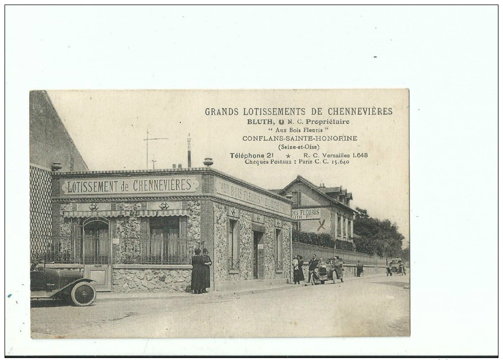 CPA __ 78 -  CONFLANS SAINTE HONORINE ---grands Lotissements De Chennevières  Bluth,o N C.propriétaire "aux Bois Fleuris - Conflans Saint Honorine