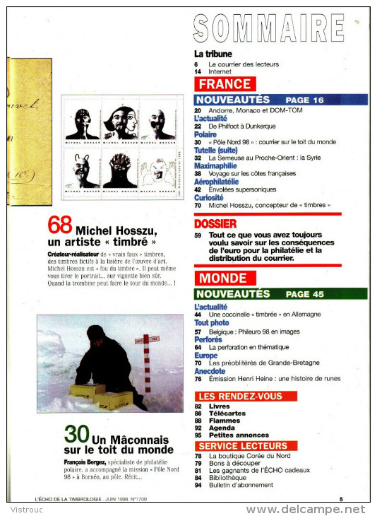 L'ECHO DE LA TIMBROLOGIE - N° 1709 - Juin 1998. - Français (àpd. 1941)