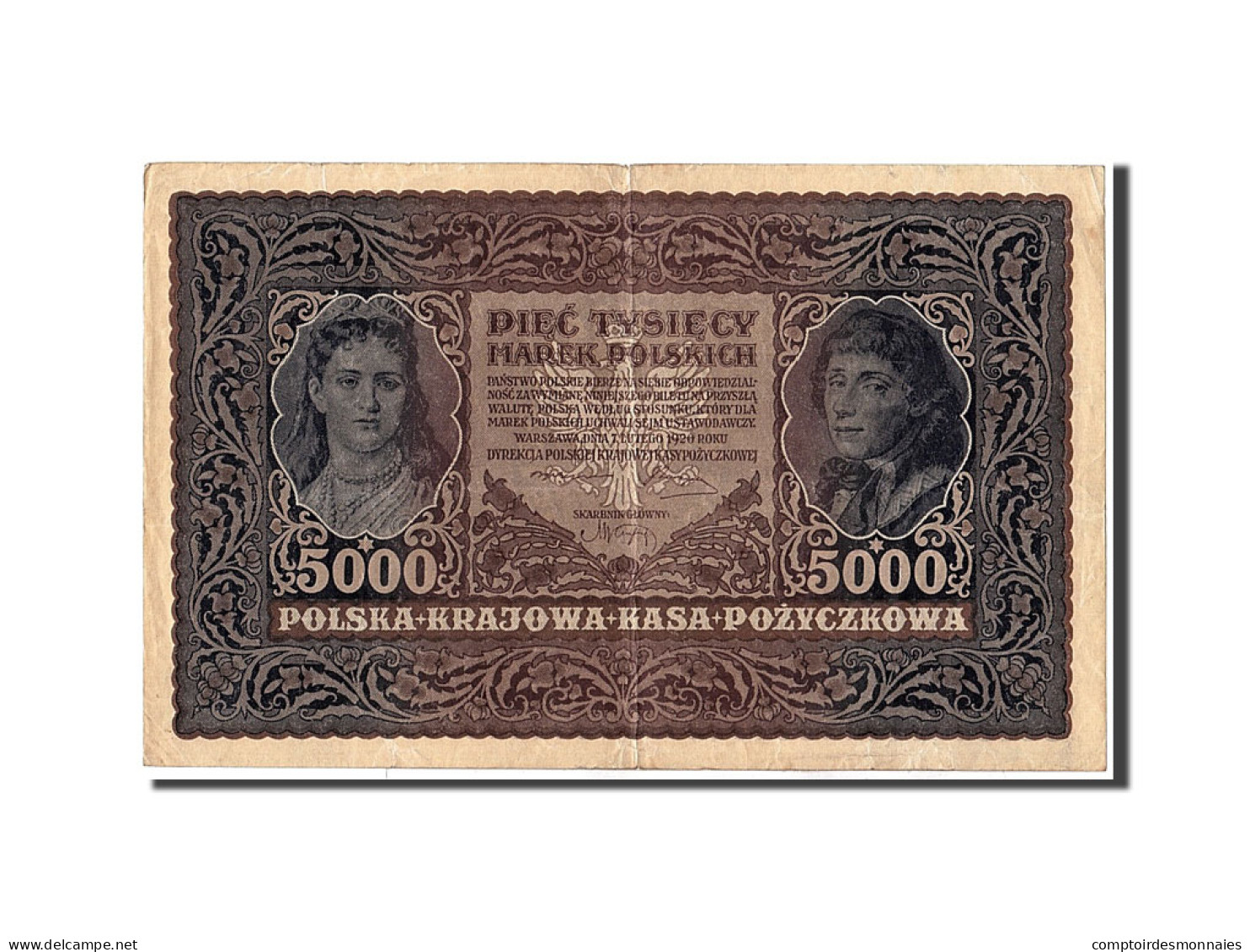 Billet, Pologne, 5000 Marek, 1920, TTB+ - Pologne