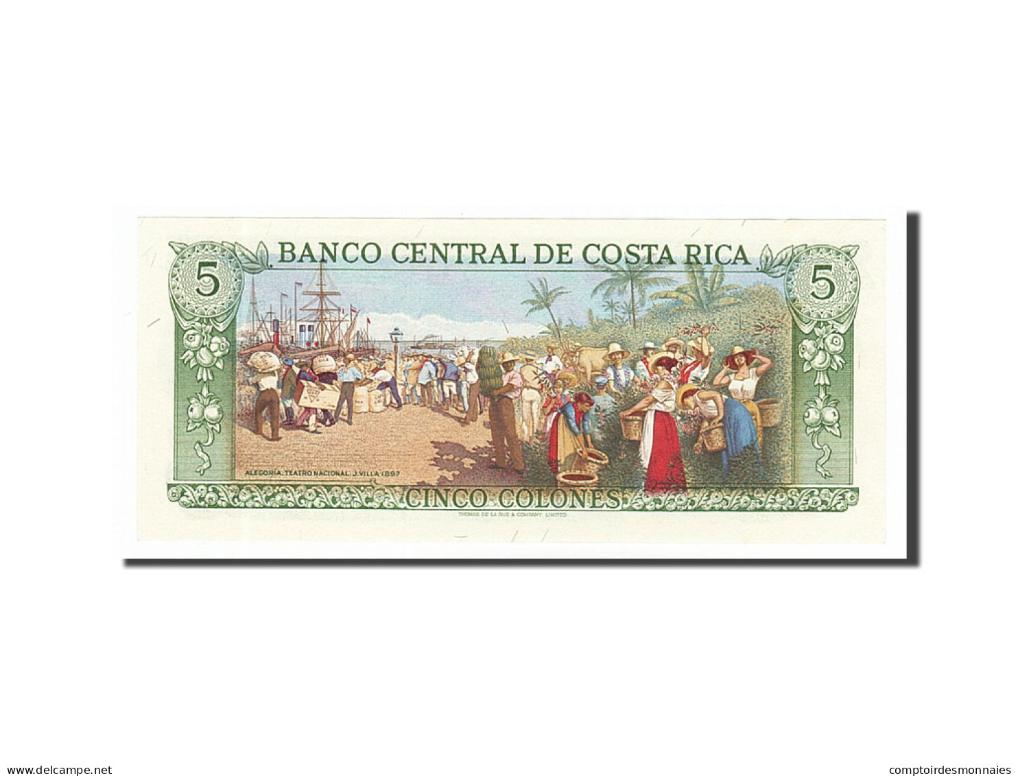 Billet, Costa Rica, 5 Colones, 1980, 1980-03-12, NEUF - Costa Rica