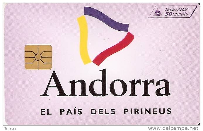 AND-034 TARJETA DE ANDORRA LOGO ANDORRA (NUEVA-MINT SIN BLISTER) - Andorra