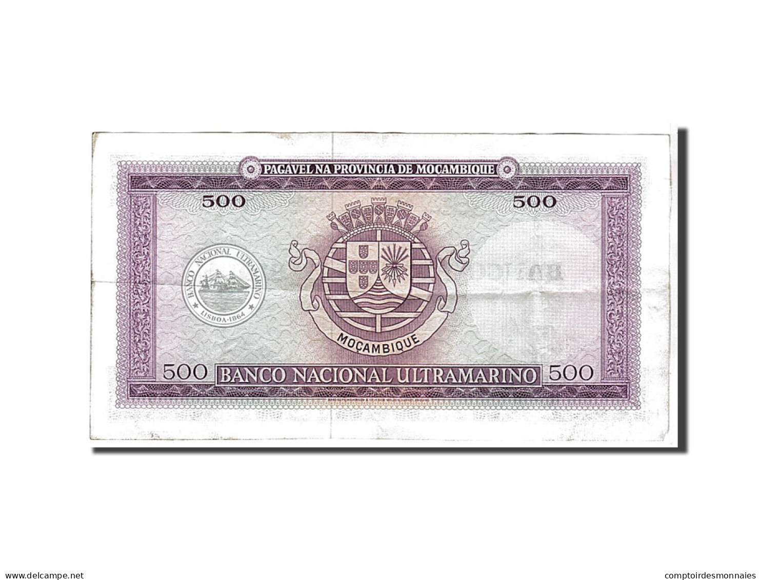 Billet, Mozambique, 500 Escudos, 1967, KM:110a, TTB - Mozambique