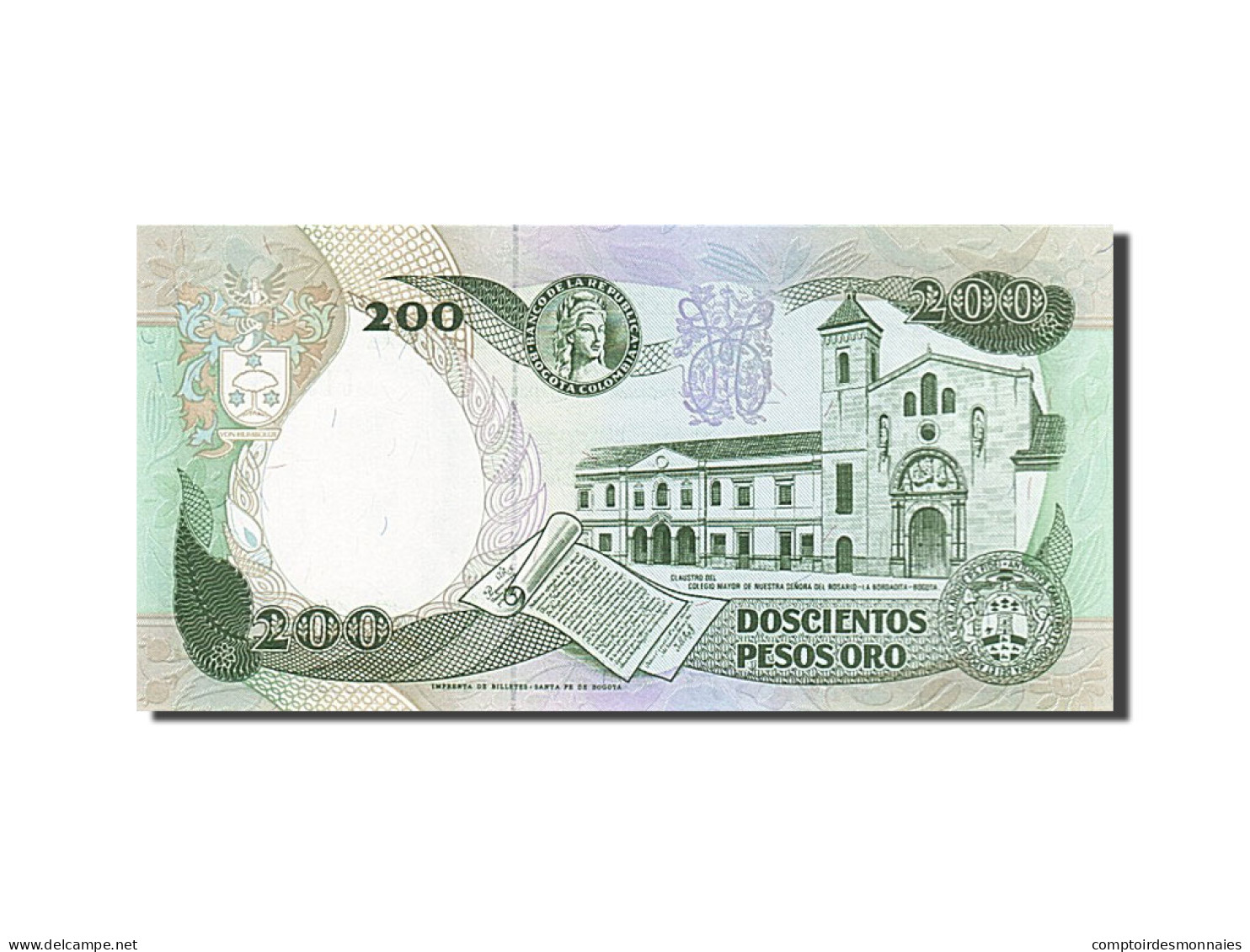 Billet, Colombie, 200 Pesos Oro, 1992, 1992-08-10, NEUF - Colombie