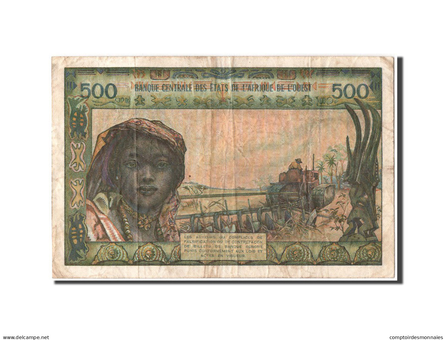 Billet, West African States, 500 Francs, TB+ - Senegal