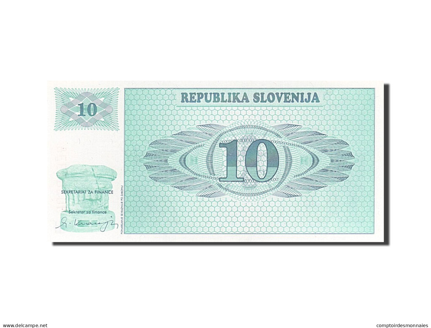 Billet, Slovénie, 10 (Tolarjev), 1990, NEUF - Slowenien