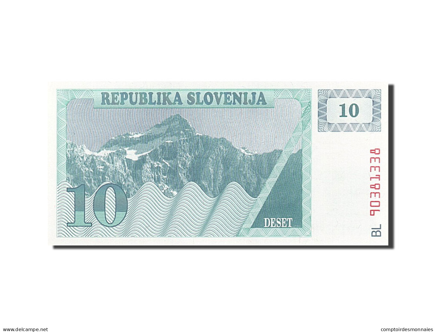 Billet, Slovénie, 10 (Tolarjev), 1990, NEUF - Slovenia