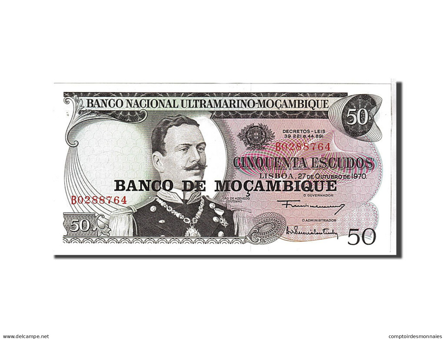 Billet, Mozambique, 50 Escudos, 1970, KM:111, NEUF - Moçambique