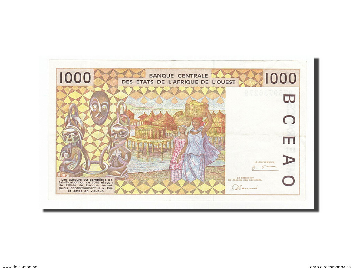 Billet, West African States, 1000 Francs, 1997, SUP - Sénégal