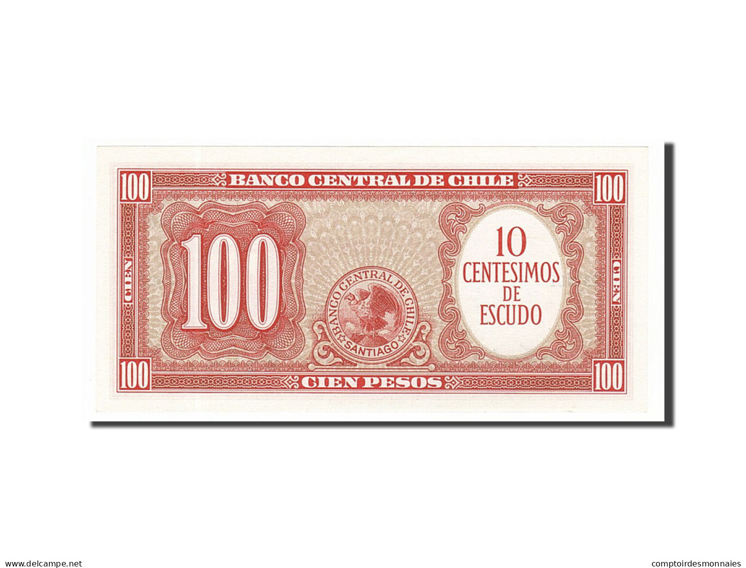 Billet, Chile, 10 Centesimos On 100 Pesos, 1960, NEUF - Chili