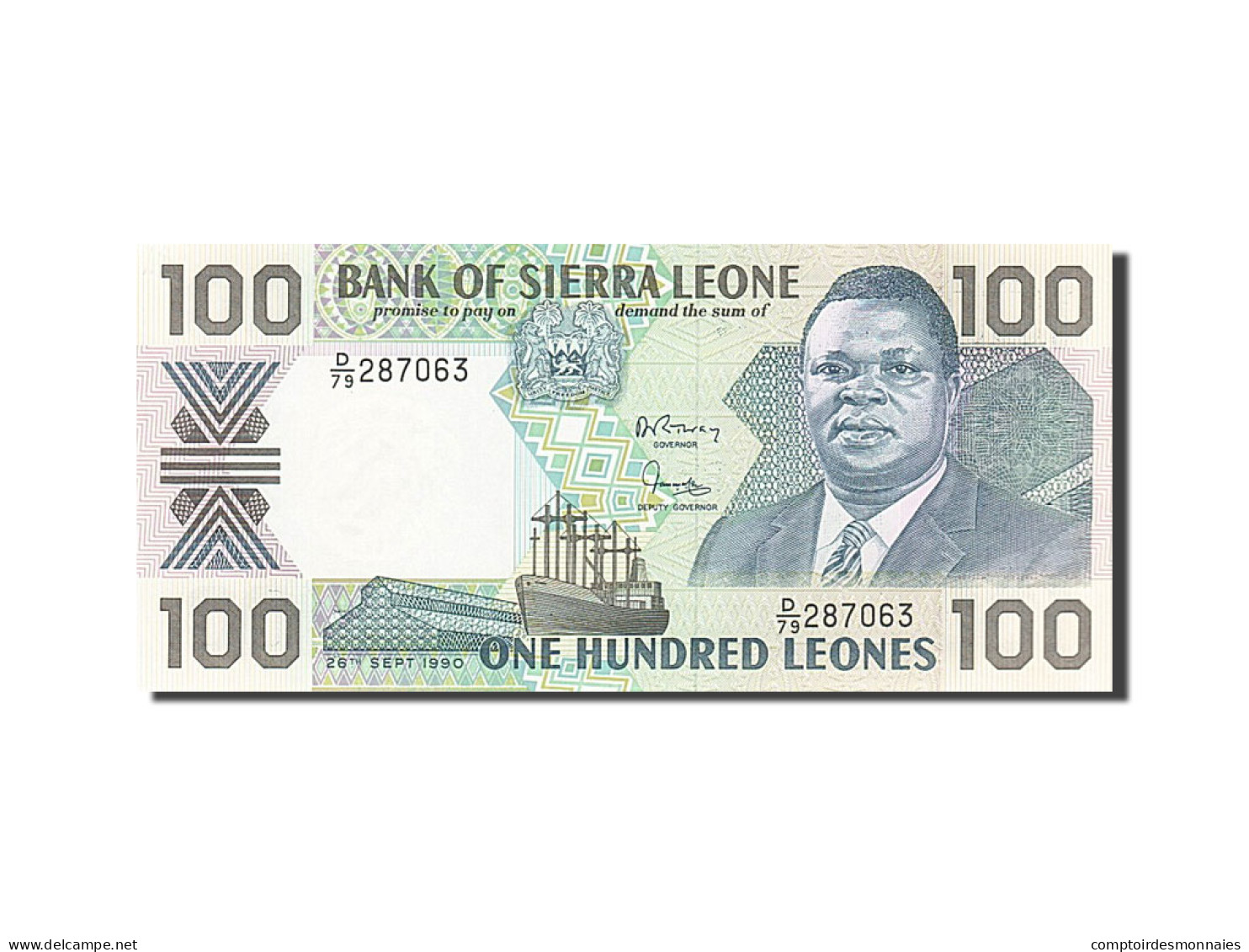 Billet, Sierra Leone, 100 Leones, 1990, 1990-09-26, NEUF - Sierra Leona