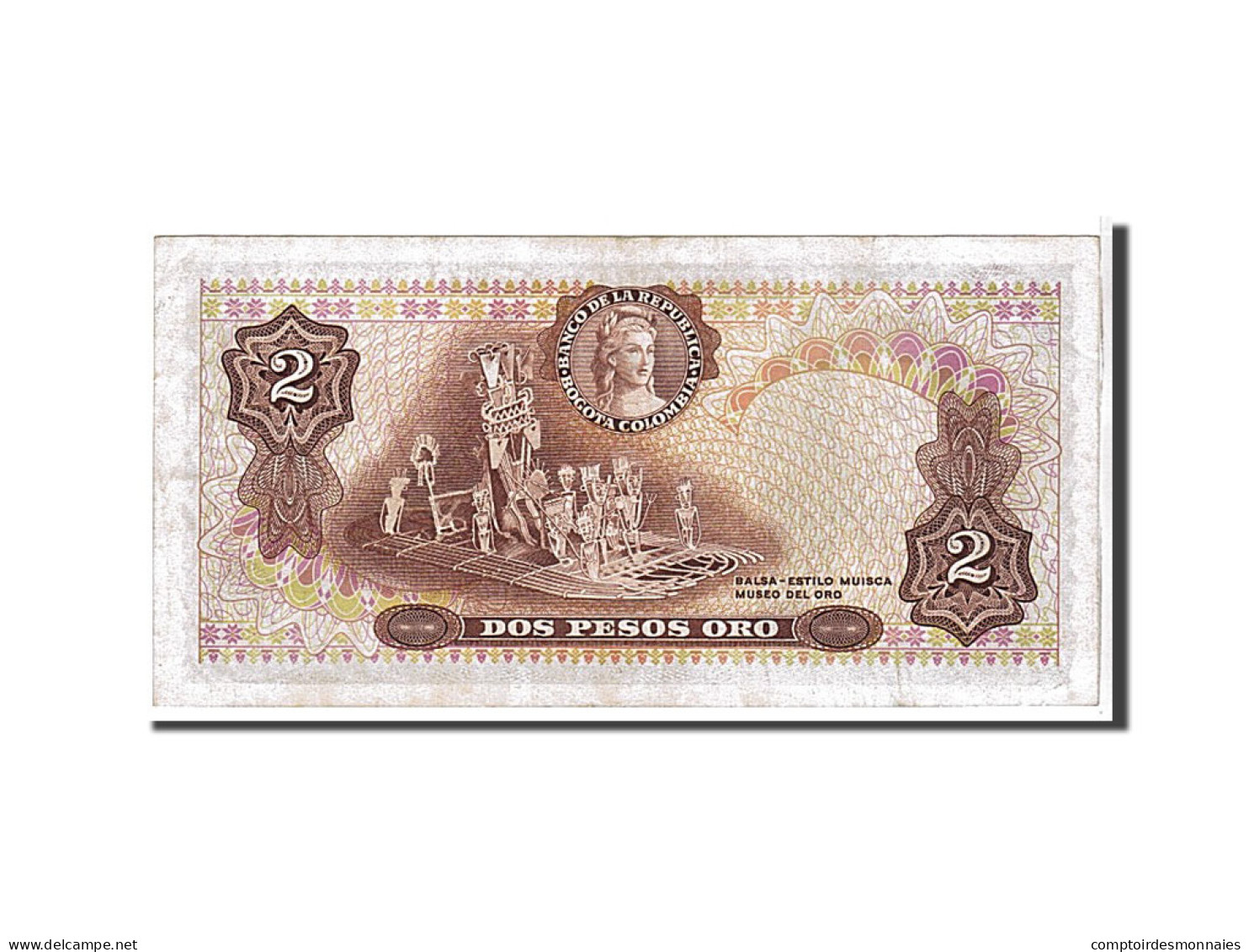 Billet, Colombie, 2 Pesos Oro, 1977, KM:413b, SUP+ - Colombie