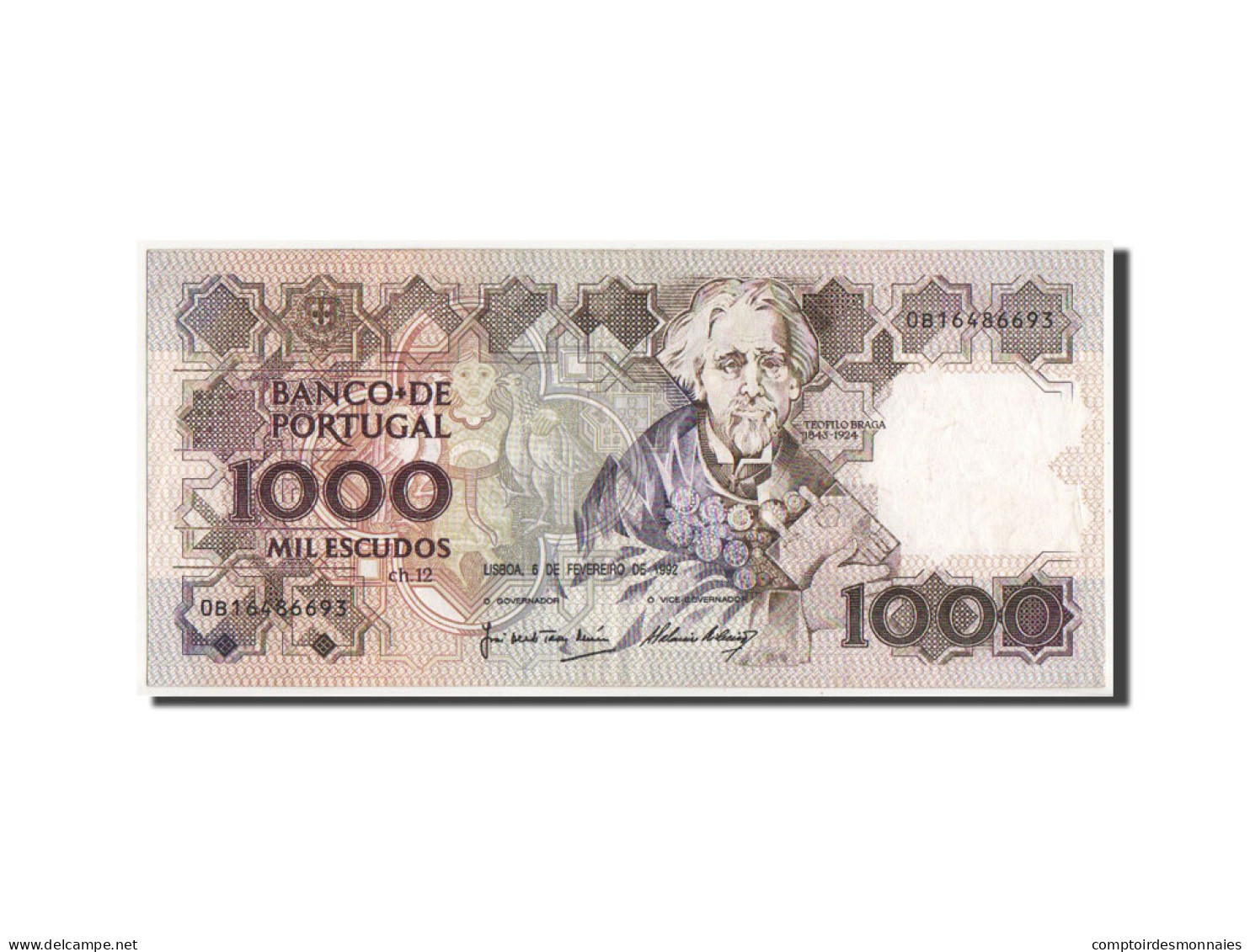 Billet, Portugal, 1000 Escudos, 1992, SUP - Portugal