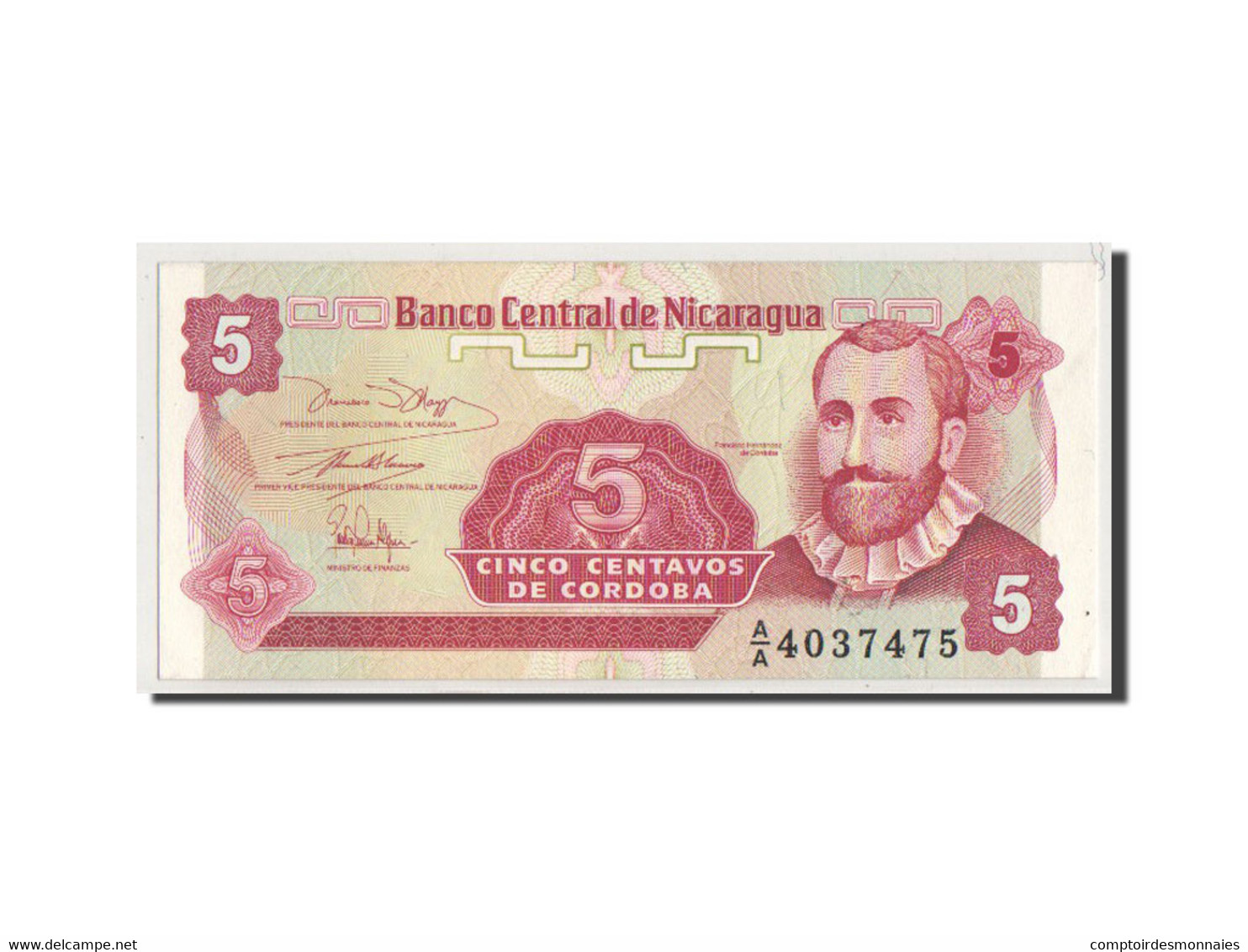 Billet, Nicaragua, 5 Centavos, SPL+ - Nicaragua