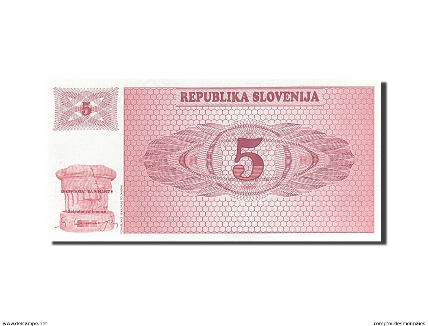 [#255719] Slovénie, 5 Tolarjev, Type 1990-1992 - Slovénie