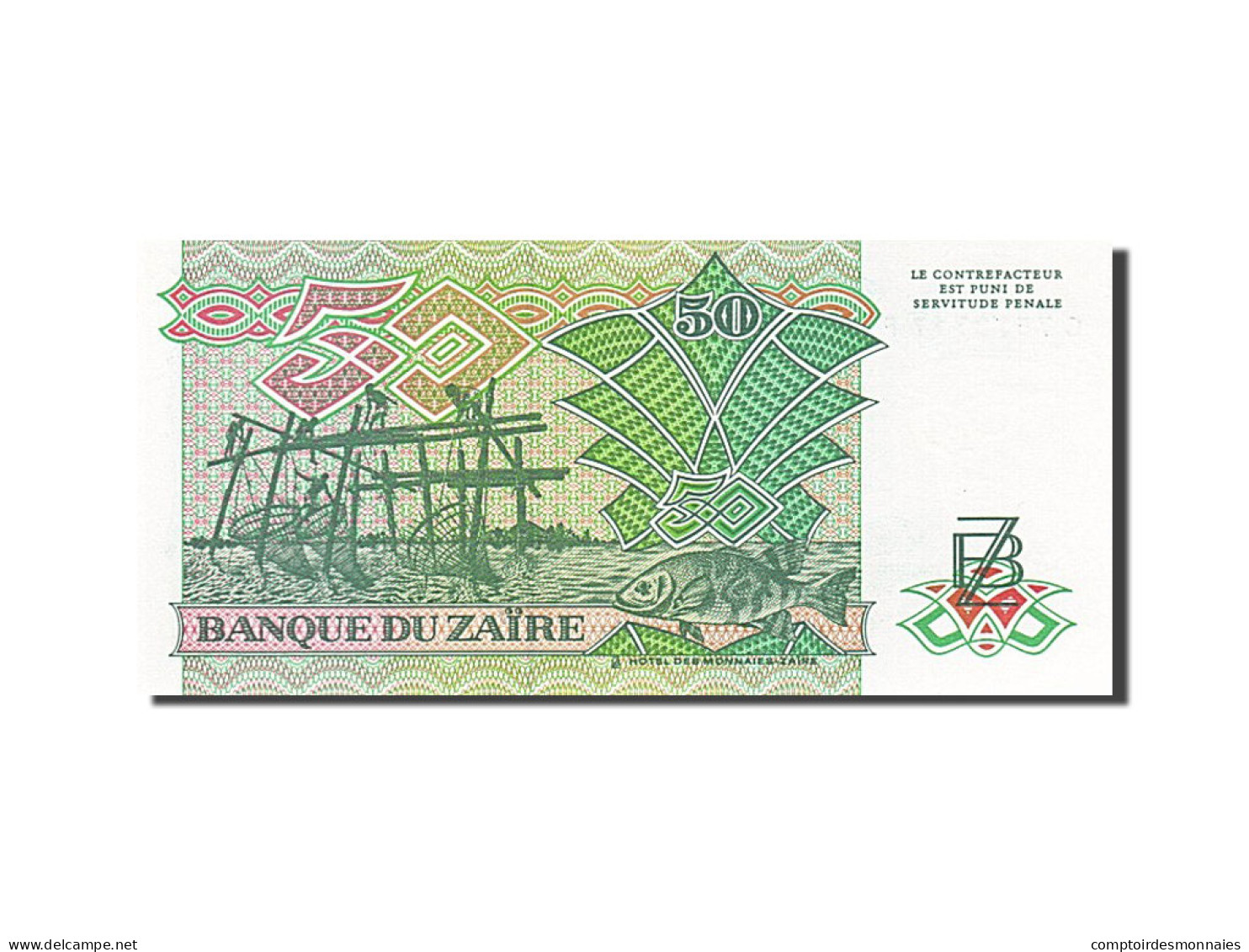 Billet, Zaïre, 50 Zaïres, 1988, 1988-06-30, NEUF - Zaïre