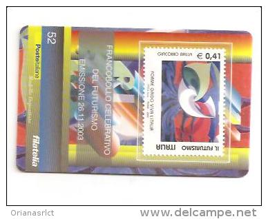 63455) Tessera Filatelica Francobollo Celebrativo Del Futurismo  Emissione 29/11/2003 - Cartes Philatéliques