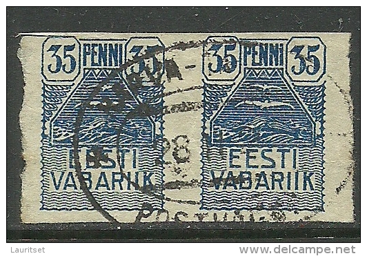 Estland Estonia Estonie 1919 Möwe Seagull Michel 10 Railway Cancel Eisenbahn -Stempel - Estland