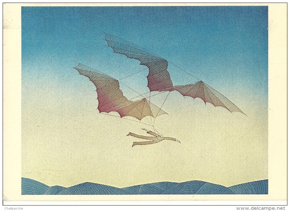 CARTE POSTALE ILLUSTRATEUR FOLON PARTIR EDIT. BLUE SHADOW 1983 AILES VOLANTES - Folon