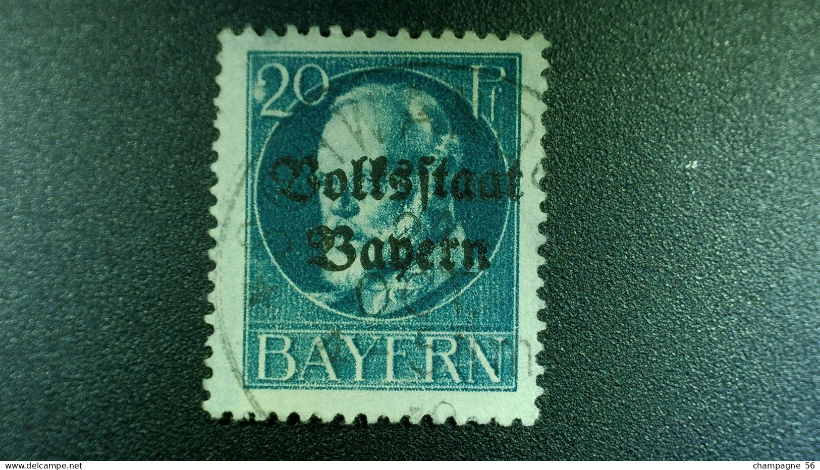 VARIÉTÉS 1919   N° 121 BAVIÈRE SURCHARGE   BAYERN 20 PF SURCHARGE OBLITÉRÉ - Used