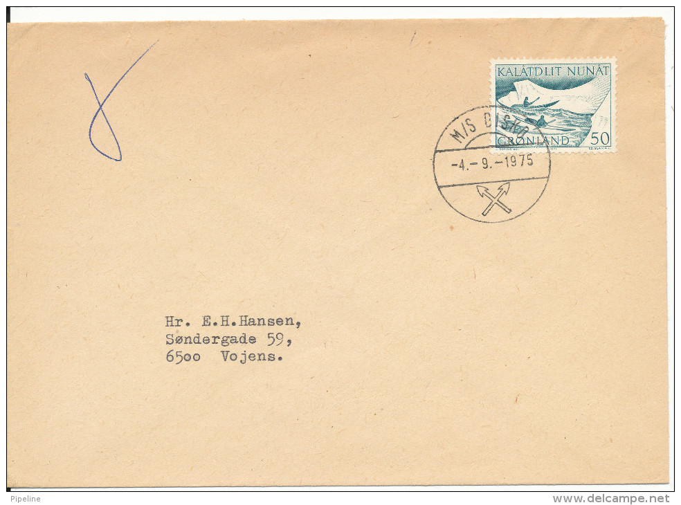 Greenland Cover M/S Disko 4-9-1975 Sent To Denmark - Covers & Documents