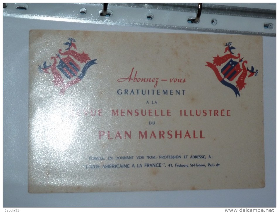 BUVARD-   Le Plan Marshall - P