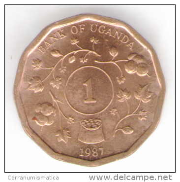 UGANDA 1 SHILLING 1987 - Uganda