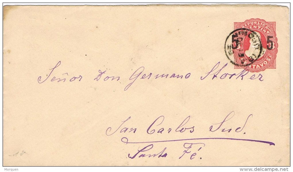 9500. Entero Postal  NIMOUD (buenos Aires)  1890 - Postwaardestukken