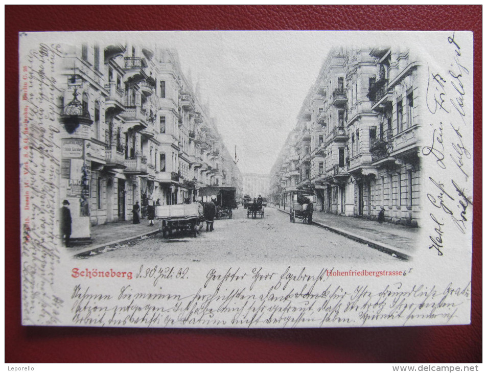 AK BERLIN SCHÖNEBERG Hohenfriedbergstrasse 1902  ///  D*12863 - Schöneberg