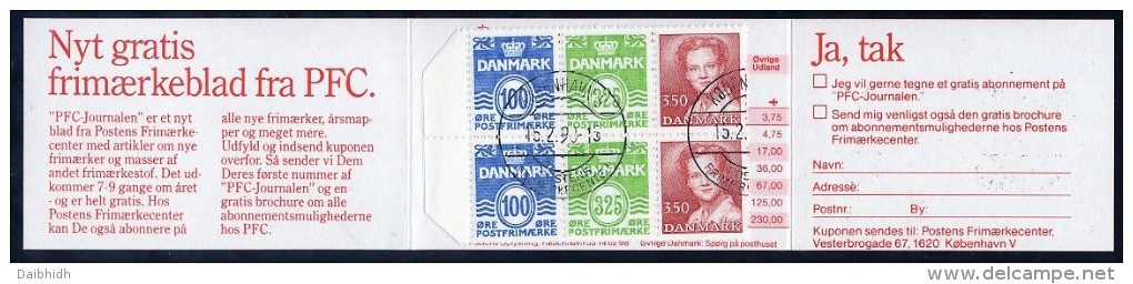 DENMARK 1990 20 Kr. Booklet H35 With Cancelled Stamps.  Michel MH42 - Booklets