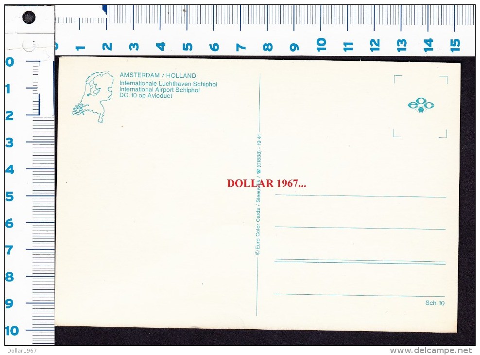 KLM -Airport Schiphol ,...,NOT Used. See The 2 Scans  For Condition. ( Originalscan !!! ) - 1946-....: Moderne