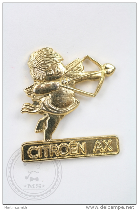 Citroen AX - Cupid, Golden Colour - Pin Badge #PLS - Citroën