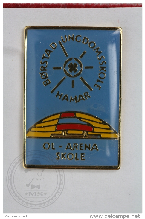 Børstad Ungdomsskole Hamar - Ol - Arena Skole - Ice Skating - Pin Badge #PLS - Otros & Sin Clasificación