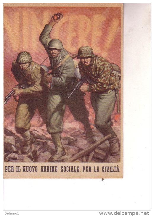 2a Guerra--F.M.- P.M. Com. Va Legione Milizia Nazionale Forestale "Ramazzotti" Bologna-- Ill Boccasile - Weltkrieg 1939-45