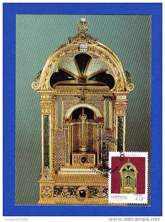 CARTE MAXIMUM -- A ARTE E OS DESCOBRIMENTOS PORTUGUESES - RELICÁRIO DA RAINHA D. LEONOR - Maximum Cards & Covers