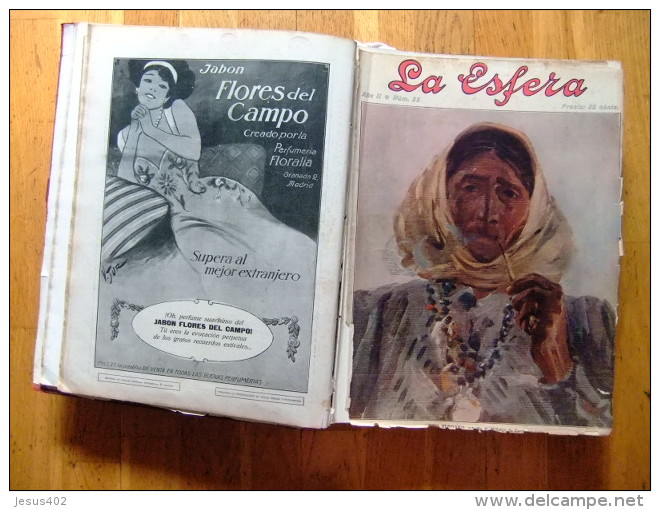 REVISTA LA ESFERA  ( MADRID 1914 ) ENCUADERNADO ( 28 REVISTAS DESDE 9/1/1915 al 24 /7/1915