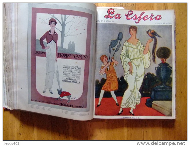 REVISTA LA ESFERA  ( MADRID 1914 ) ENCUADERNADO ( 28 REVISTAS DESDE 9/1/1915 al 24 /7/1915