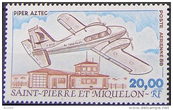 SAINT-PIERRE-ET-MIQUELON Poste Aérienne 68 ** MNH Avion Plane  PIPER Aztec 2 Sous La Faciale - Ungebraucht
