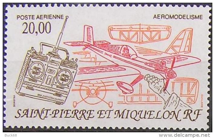 SAINT-PIERRE-ET-MIQUELON Poste Aérienne 71 ** MNH Avion Plane  Aéromodélisme Sous La Faciale - Unused Stamps