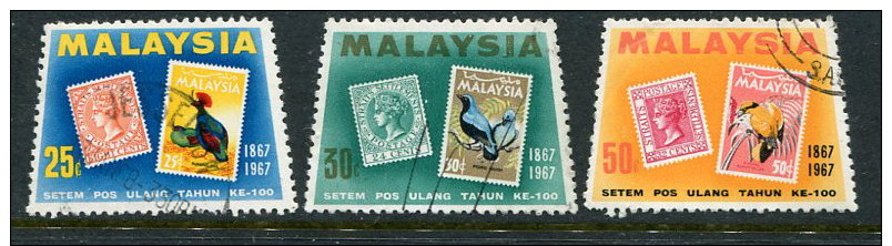 Malaysia Scott #48-50 Used - Malayan Postal Union