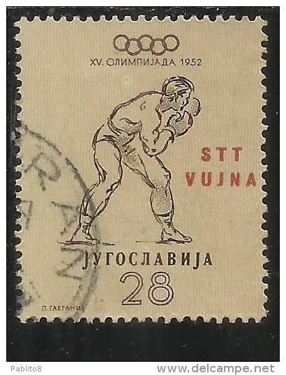 TRIESTE B 1952 OLYMPIC GAMES HELSINKI GIOCHI OLIMPICI OLIMPIADI OLIMPIADE 28d USATO USED OBLITERE' - Used