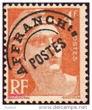 France Préoblitéré N°  99 ** Marianne De Gandon 4f Orange - 1953-1960