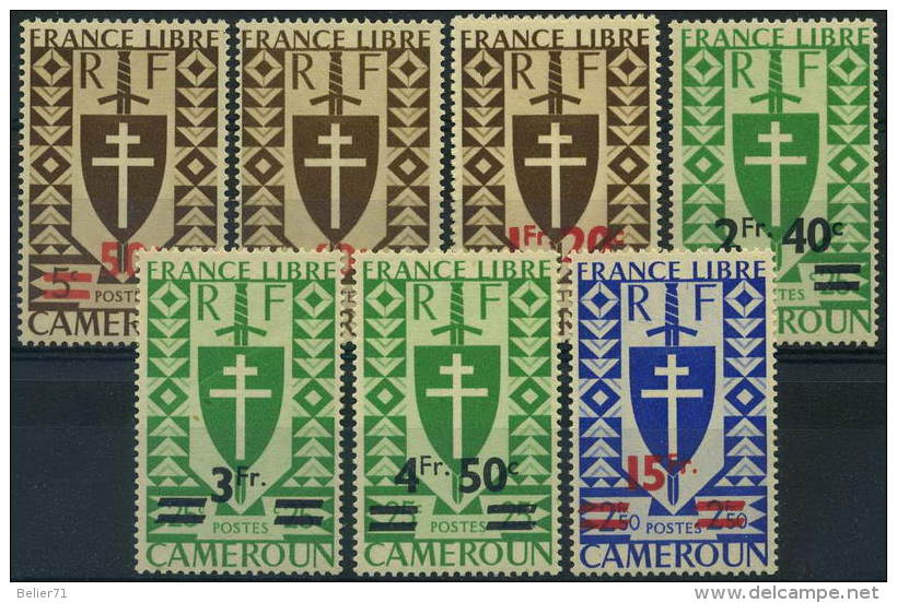 France, Cameroun : N° 266 à 273 Xx  Année 1945 ( N° 271 Légèrement Froissé) - Airmail